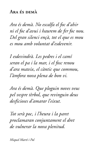 Poema de Miquel Martí i Pol